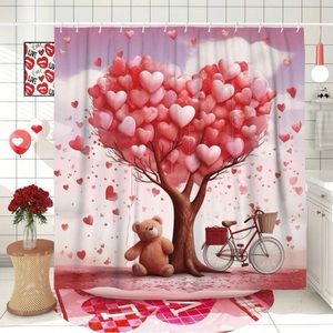 Valentines Shower Curtain ❤️ 🧸